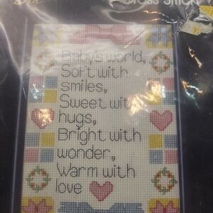 Golden Bee Baby Saying Cross Stitch‎ Kit 5x7 Finished Size New